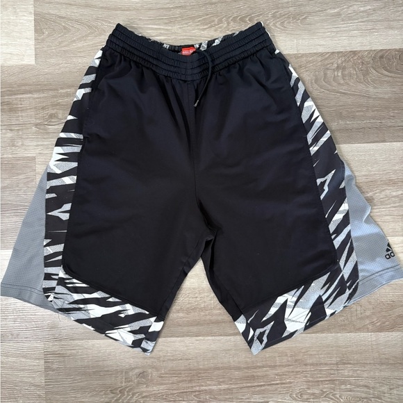 adidas Other - Adidas Men's Black and Gray Patterned Athletic Shorts